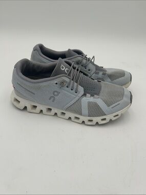 ON Cloud 5 Running Shoes Women's Gray Blue 7 Active Outdoor Lightweight Comfort